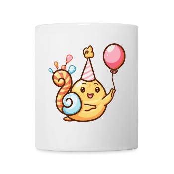 Schnecke Geburtstag Comic - Tasse - Weiß - Vorne