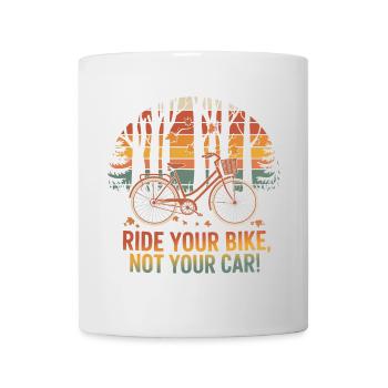 Conception d’aventure à vélo respectueuse de l’environnement - Mug blanc - blanc - Devant