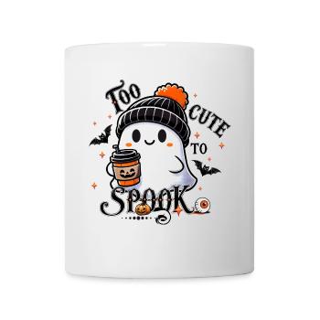 cooler Geist mit Pudelmütze & Pumpkin Spice Latte - Tasse - Weiß - Vorne