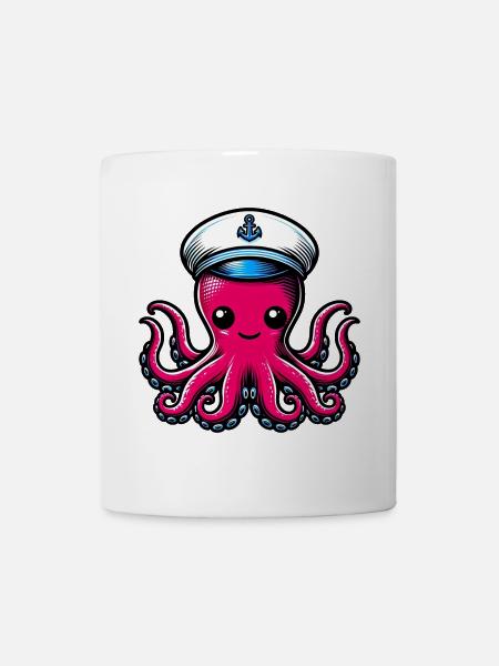 Krake - Tasse - Weiß
