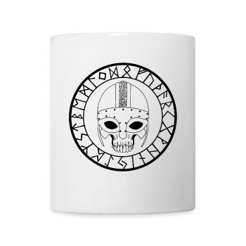 Wikinger Schädel (Schwarz) - Tasse - Weiß - Vorne