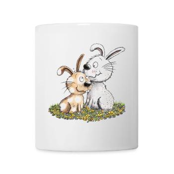 Drollige Hasen I Hasenmotiv Kaninchen - Tasse - Weiß - Vorne