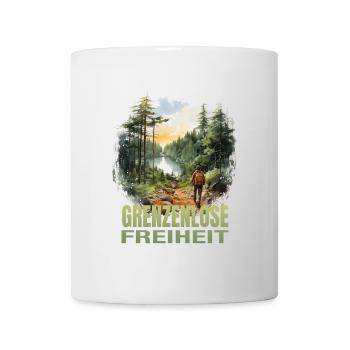 Grenzenlos wandern - Tasse - Weiß - Vorne