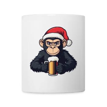Monkey Christmas Beer - Mug - white - Front