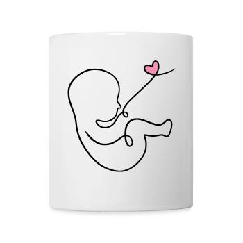 Battement de cœur Bébé Amour - Mug blanc - blanc - Devant