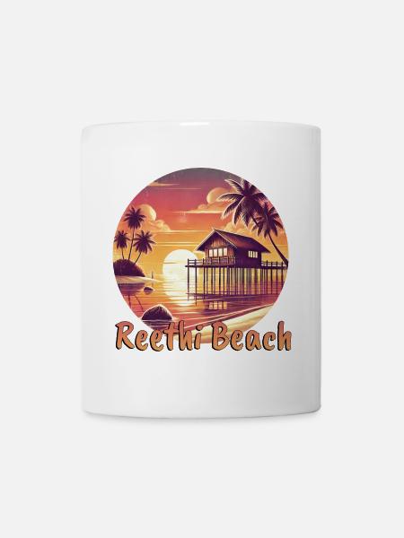 Reethi Beach Malediven Sonnenuntergang Paradies - Tasse - Weiß