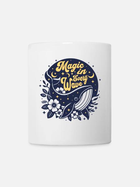 Baleine Céleste Nature Océan Baleine - Mug blanc - blanc