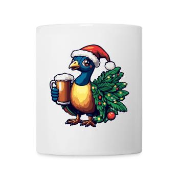 Bière de Noël Peacock Bird - Mug blanc - blanc - Devant