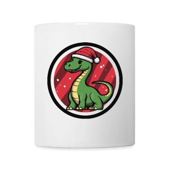 Dinosaure brontosaure Noël Noël - Mug blanc - blanc - Devant