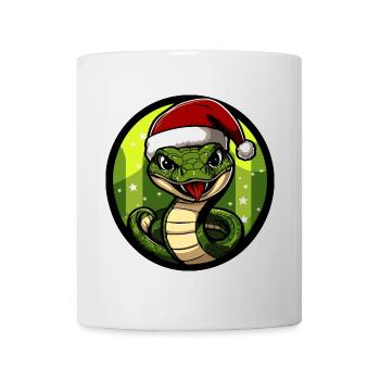 Schlange Kobra Weihnachten Christmas - Tasse - Weiß - Vorne