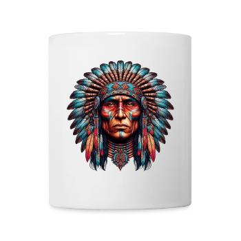 Amerikanisch, Indianer, Amerikaner - Tasse - Weiß - Vorne