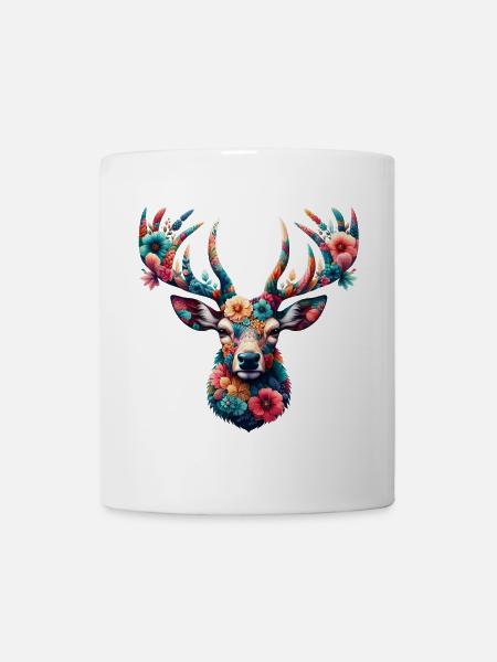 Hirsch - Tasse - Weiß