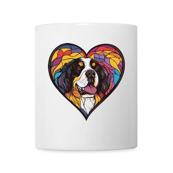 Saint Bernard Dog Heart Dog Love - Mug - white - Front