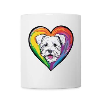 West Highland Terrier Chien Coeur Amour Chien - Mug blanc - blanc - Devant
