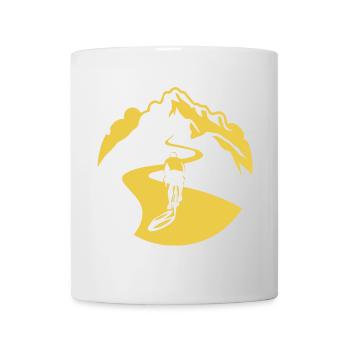 Cyclist on Mountain Road - Mug - white - Front