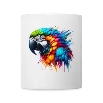 Papagei - Tasse - Weiß - Vorne