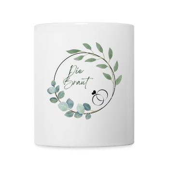 Junggesellinnenabschied Braut Efeu Kreis Vintage - Tasse - Weiß - Vorne