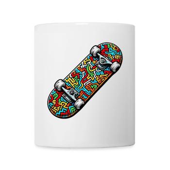 Skateboard - Tasse - Weiß - Vorne