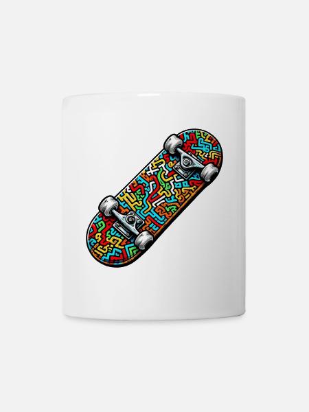 Skateboard - Tasse - Weiß