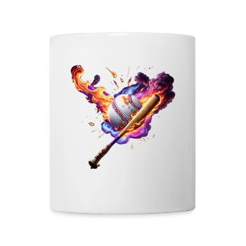 Baseball on fire. - Mug - white - Front