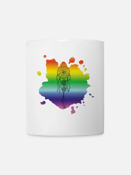 Mehrfarbiger Traumfänger - Tasse - Weiß