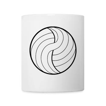 Volleyball Ball Stroke Sketch - Mug - white - Front
