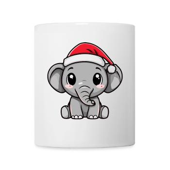 Elefant Weihnachten Niedlich - Tasse - Weiß - Vorne