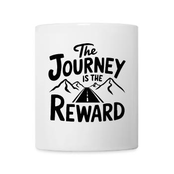 Le voyage est la récompense - Mug blanc - blanc - Devant