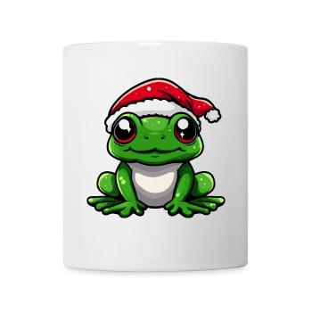 Frosch Weihnachten Niedlich - Tasse - Weiß - Vorne