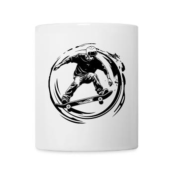 Skateboard Homme Skateboard Silhouette - Mug blanc - blanc - Devant