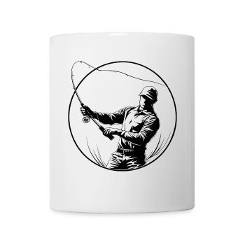 Fishing Man Silhouette - Mug - white - Front