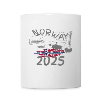 Norway 2025 Herring with Mountains and Moose Fishing - Mug - white - Front
