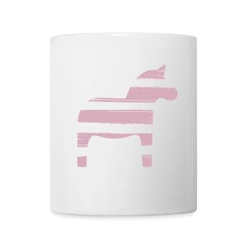 Dalapferd Streifen rosa Mädchen skandinavisch Deko - Tasse - Weiß - Vorne