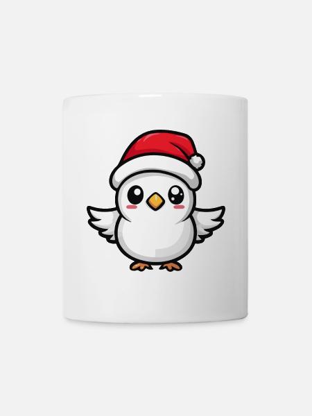 Taube Vogel Weihnachten Niedlich - Tasse - Weiß