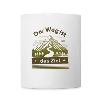 Der Weg ist das Ziel Wandern Berge - Tasse - Weiß - Vorne