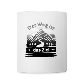 Der Weg ist das Ziel Wandern Berge - Tasse - Weiß - Vorne