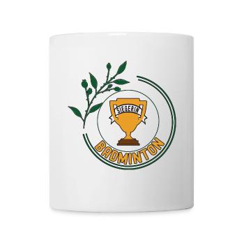 Badminton Turnier Sieg Gewinner Badmintonspielerin - Tasse - Weiß - Vorne