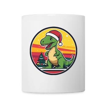 Dinosaur T-Rex Christmas Animal - Mug - white - Front