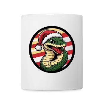 Serpent Cobra Animal de Noël - Mug blanc - blanc - Devant