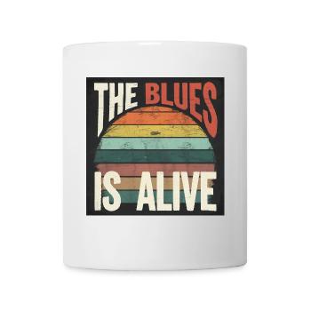 Le blues lives vintage blues design - Mug blanc - blanc - Devant