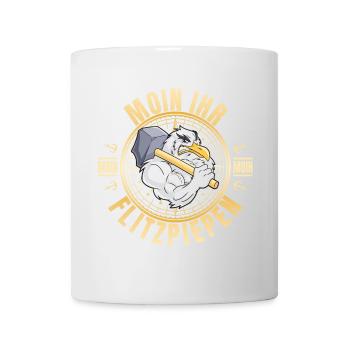 Moin ihr Flitzpiepen - Tasse - Weiß - Vorne