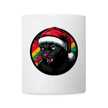 Panther Weihnachten Tier - Tasse - Weiß - Vorne