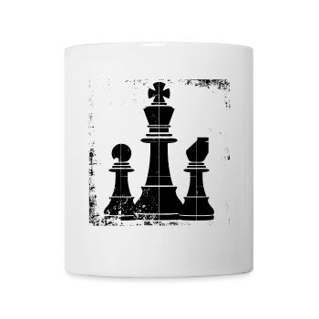 Schachfiguren Zeichnung - Tasse - Weiß - Vorne