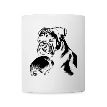 Dessin de chien boxeur - Mug blanc - blanc - Devant