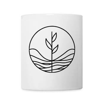 Design végétal minimaliste - Mug blanc - blanc - Devant
