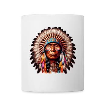 Amerikanisch, Indianer, Amerikaner - Tasse - Weiß - Vorne
