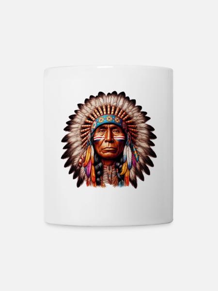 Amérindien Américain - Mug blanc - blanc