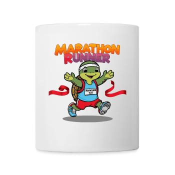 Schildkröte Marathonläufer - Tasse - Weiß - Vorne