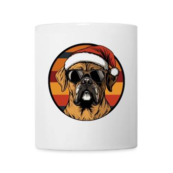Boxer Chien Noël Cool - Mug blanc - blanc - Devant