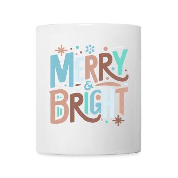 Typographie festive joyeuse et lumineuse - Mug blanc - blanc - Devant